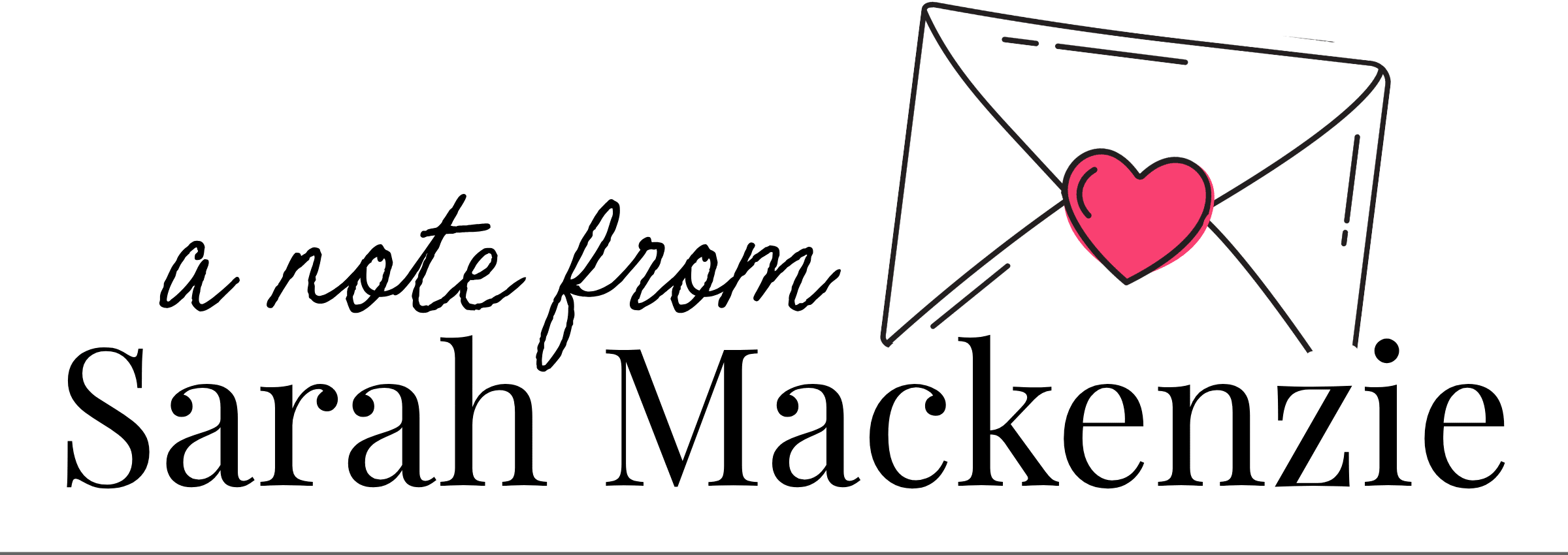 A note from Sarah Mackenzie