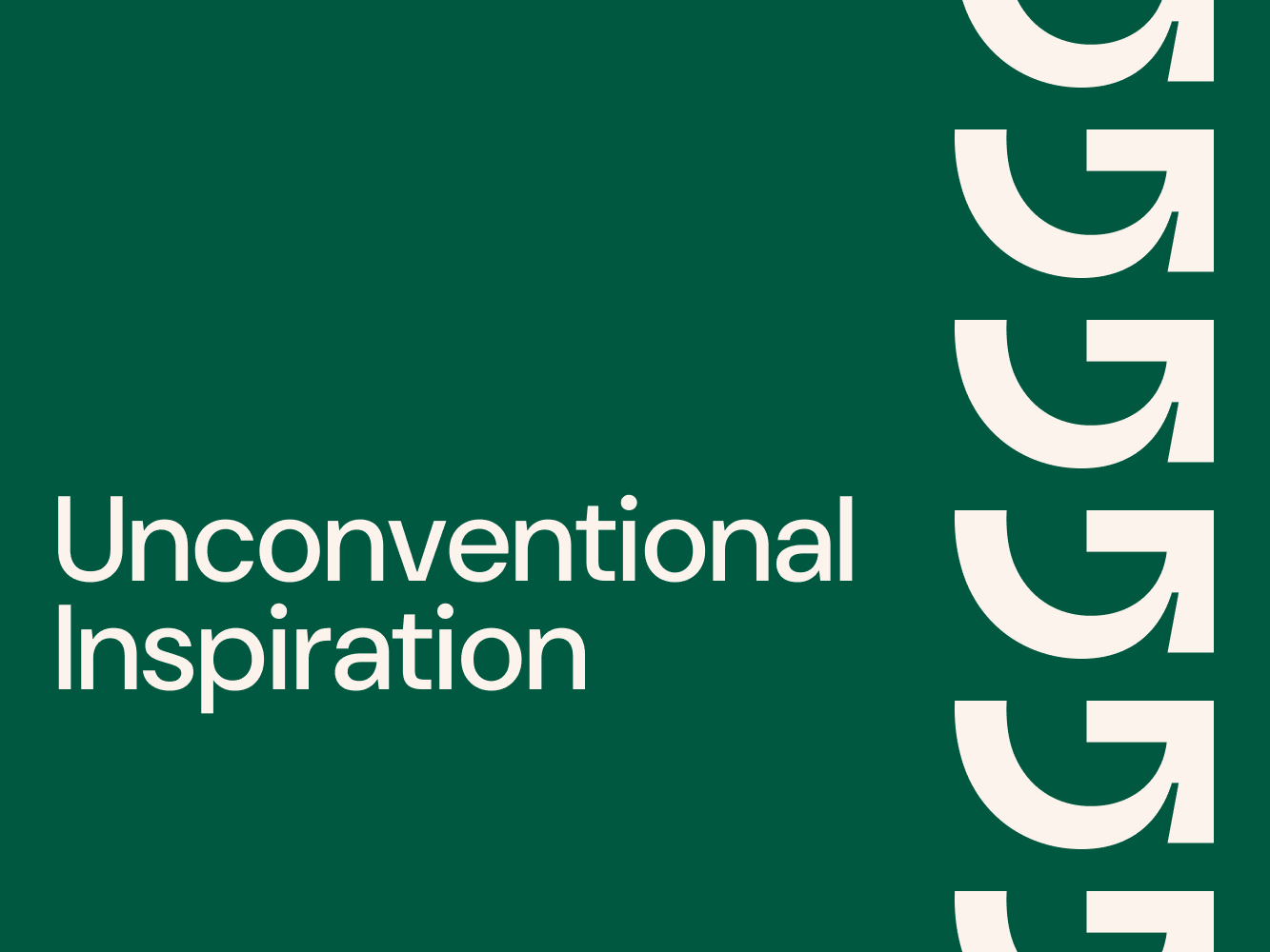 Unconventional Inspiration