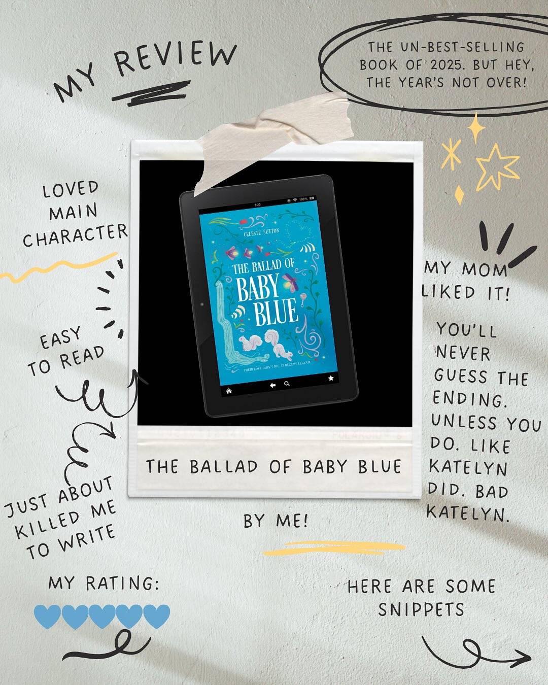 📣 Free Book Alert!

For a limited time, The Ballad of Baby Blue is free for anyone who joins my Celeste Sutton newsletter (Link in bio!)

This isn’t just about grabbing a book, though. It’s about joining a group of fellow book lovers who want stories about monsters and Cheerwine, beauty alongside rot. Stories that haunt as well as heal.

When you subscribe, you’ll get the free eBook, and you’ll also be welcomed into a community where I share behind-the-scenes glimpses, early news on upcoming books, and notes meant just for readers like you.

✨ Claim your free copy…and buckle up. 🩵

#theballadofbabyblue #southernfiction #southengothicfiction #freebooks