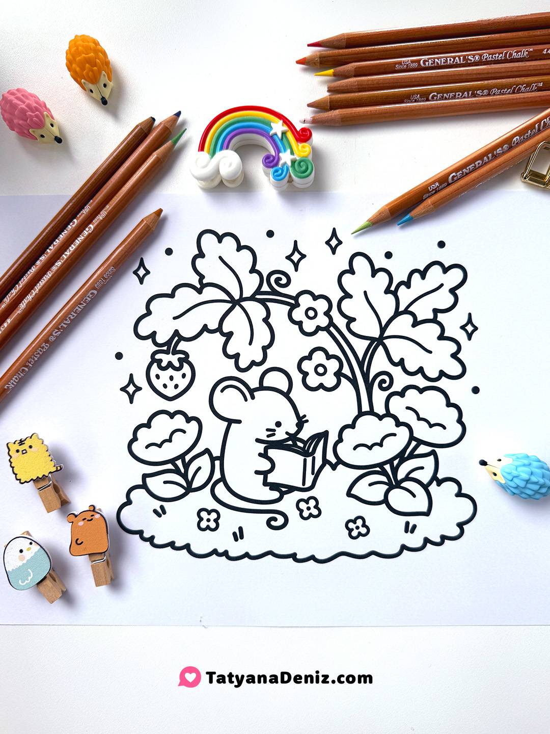 Kawaii coloring page by Tatyana Deniz
