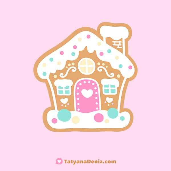 Cute Gingerbread House by Tatyana Deniz