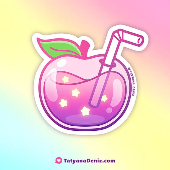 Kawaii glass fruit by Tatyana Deniz