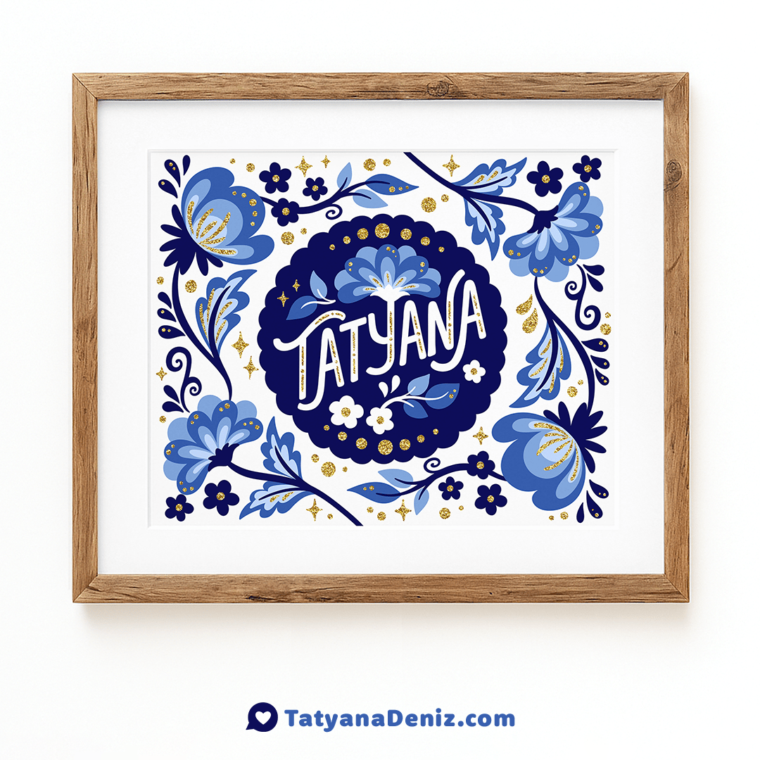 Illustrated hand lettering by Tatyana Deniz