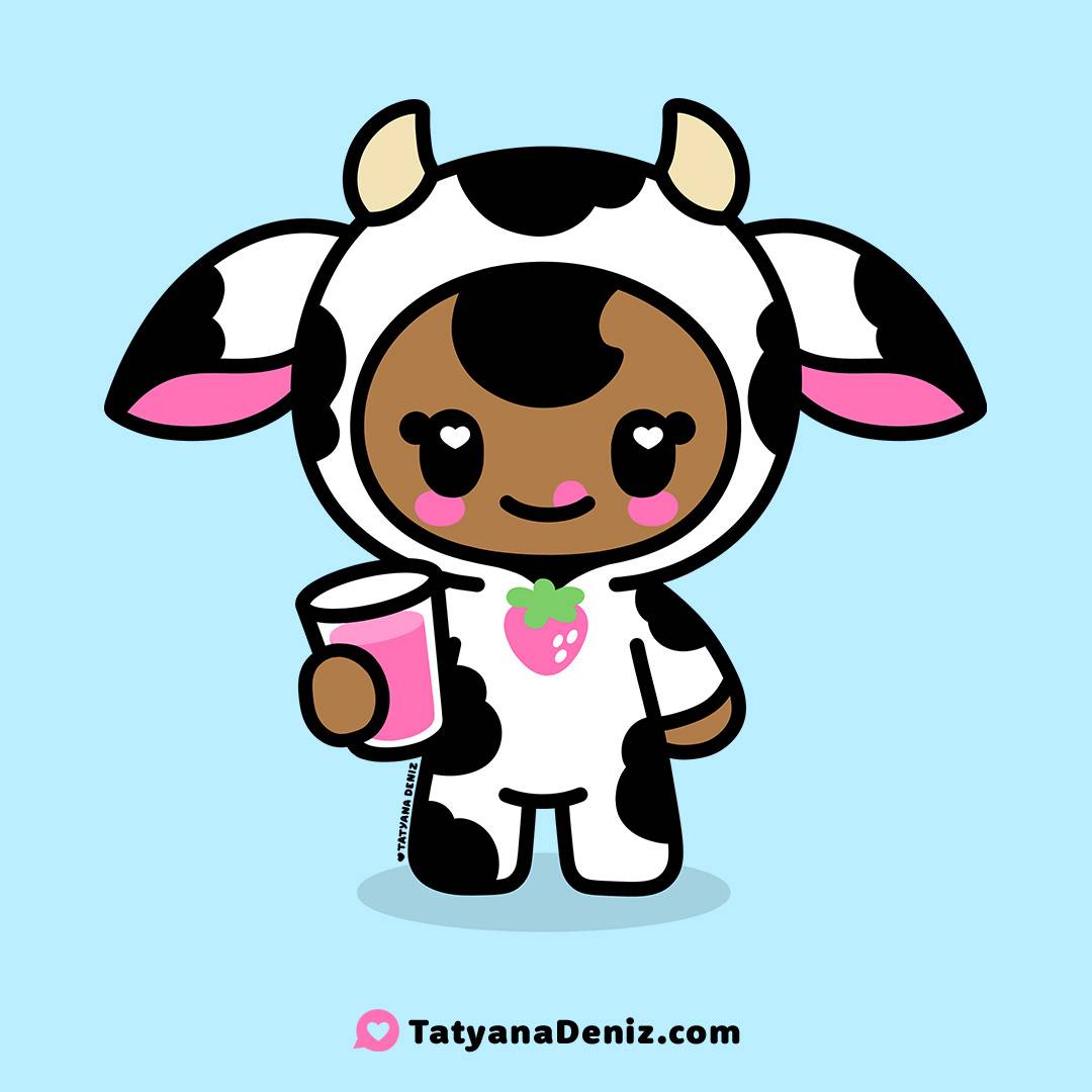 Kawaii cow girl by Tatyana Deniz