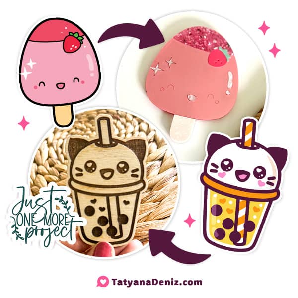 Cute to cuttable, art by Tatyana Deniz, accessories by Bail Ansari