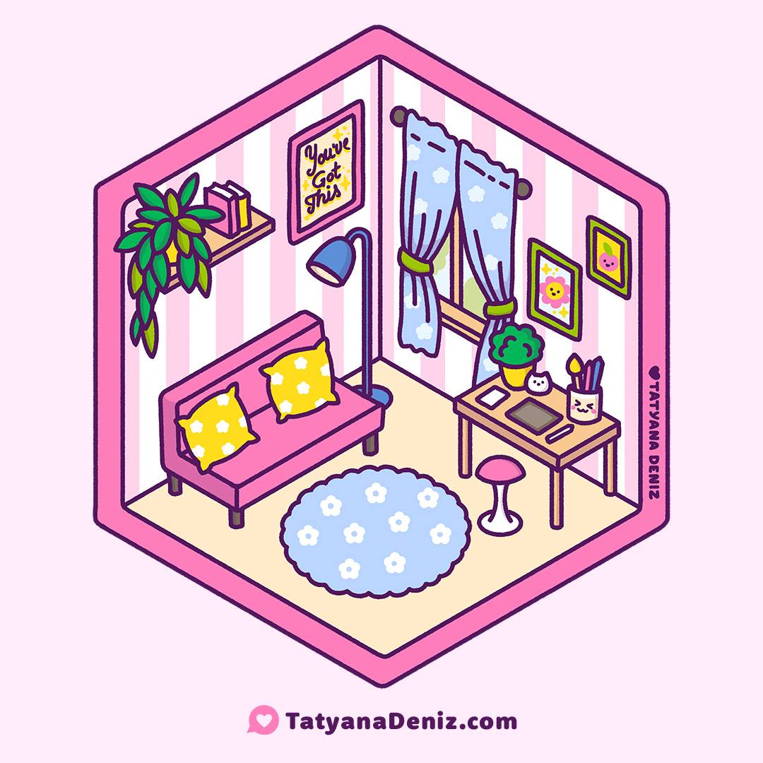 Isometric cozy corner by Tatyana Deniz