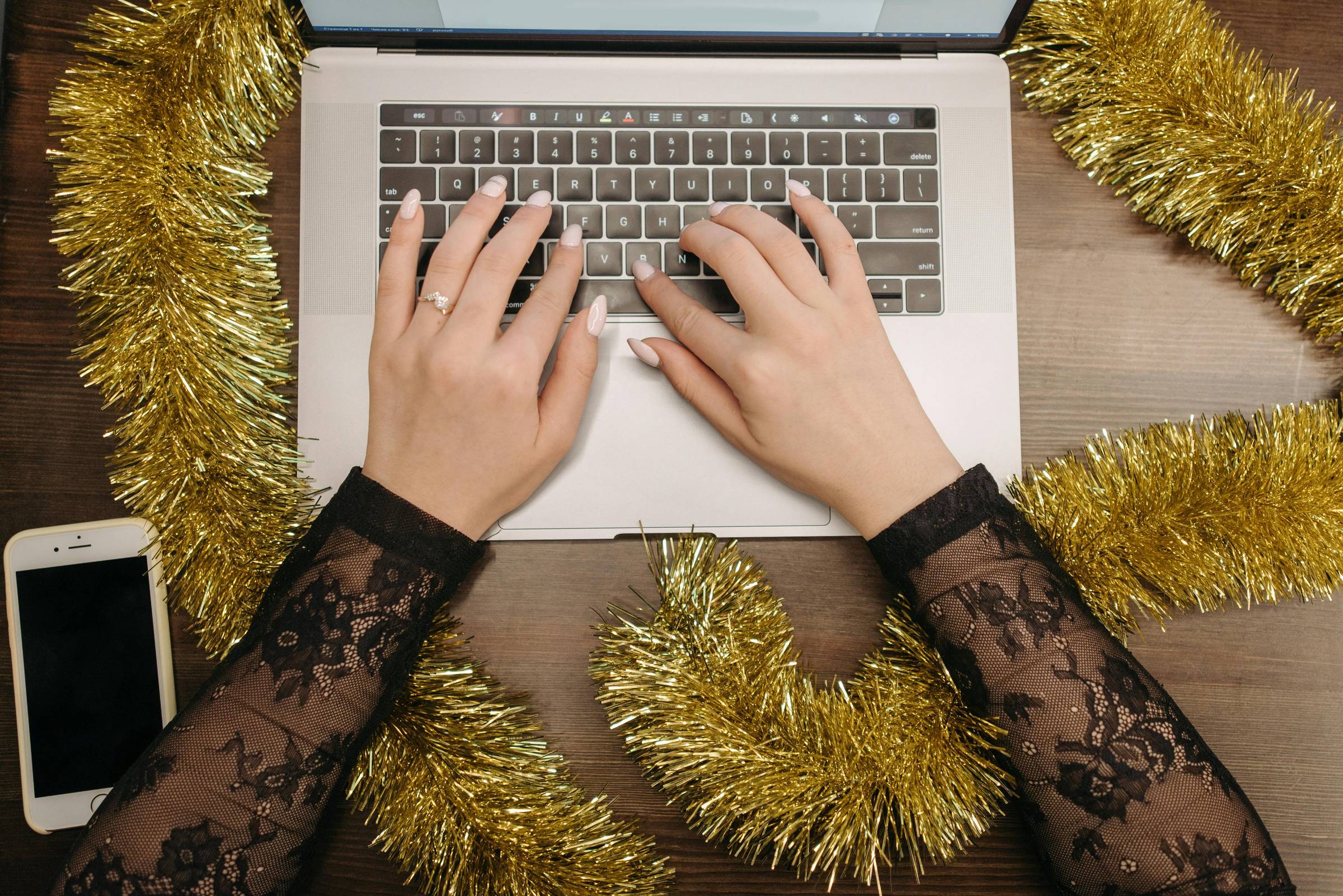 Woman working at computer