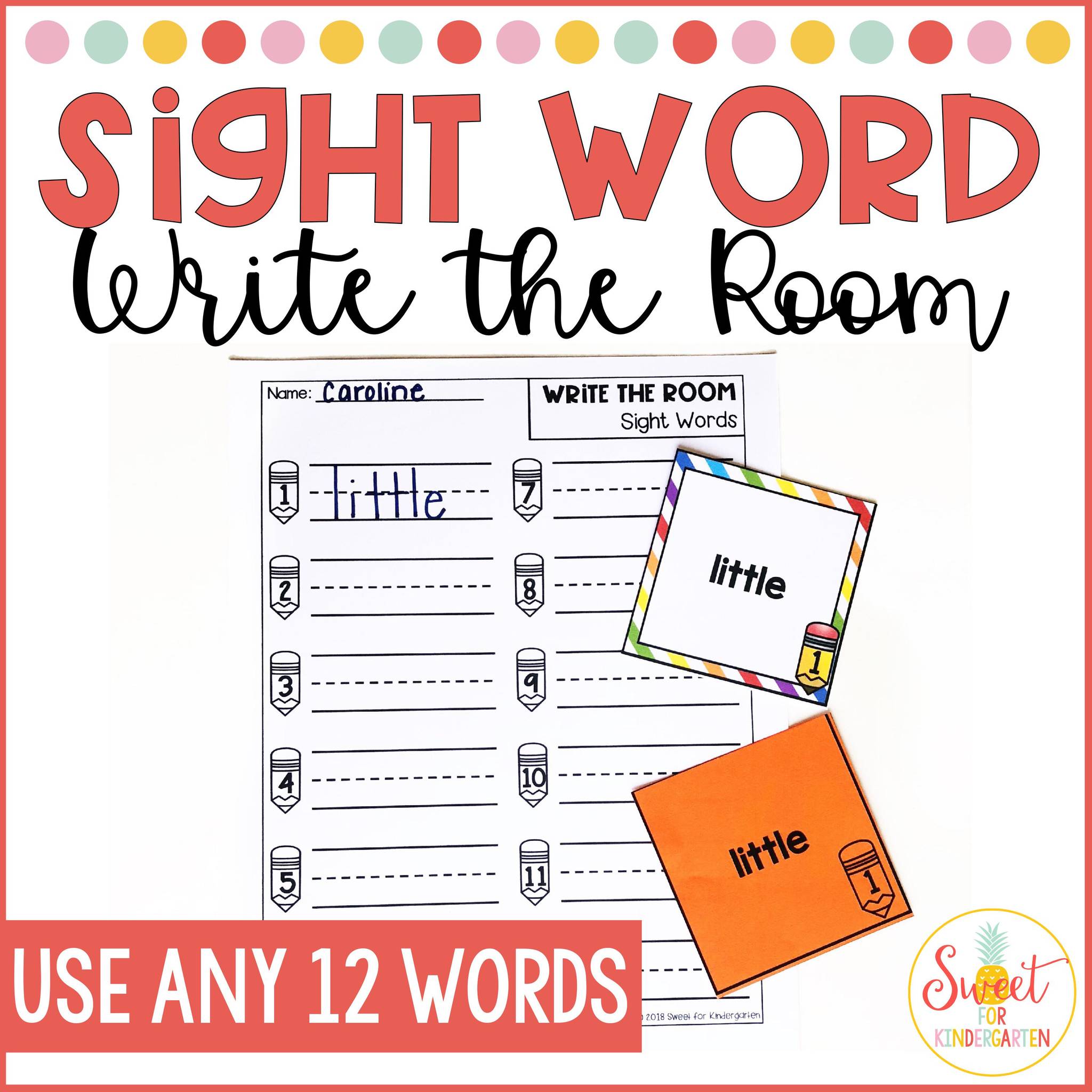 Editable Sight Word Write the Room Free Download