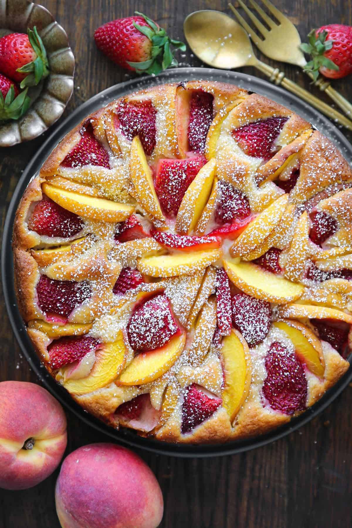 Strawberry Peach Cake