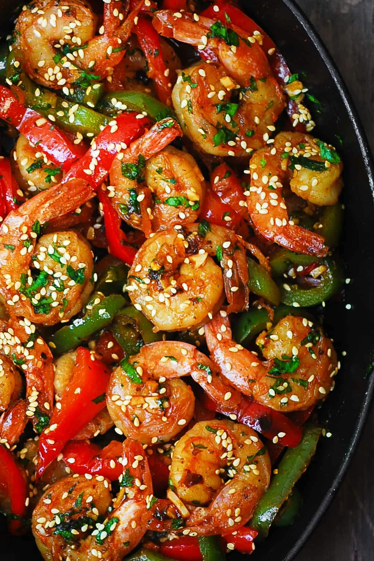 Sweet Chili Shrimp with Bell Peppers