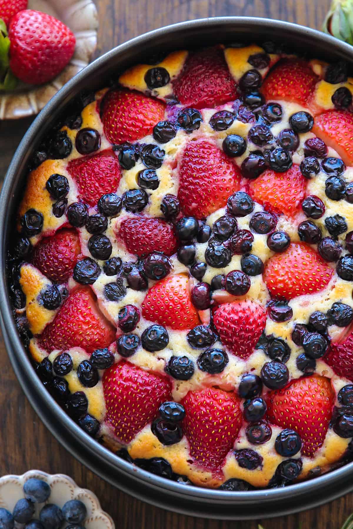 Strawberry Blueberry Greek Yogurt Cake
