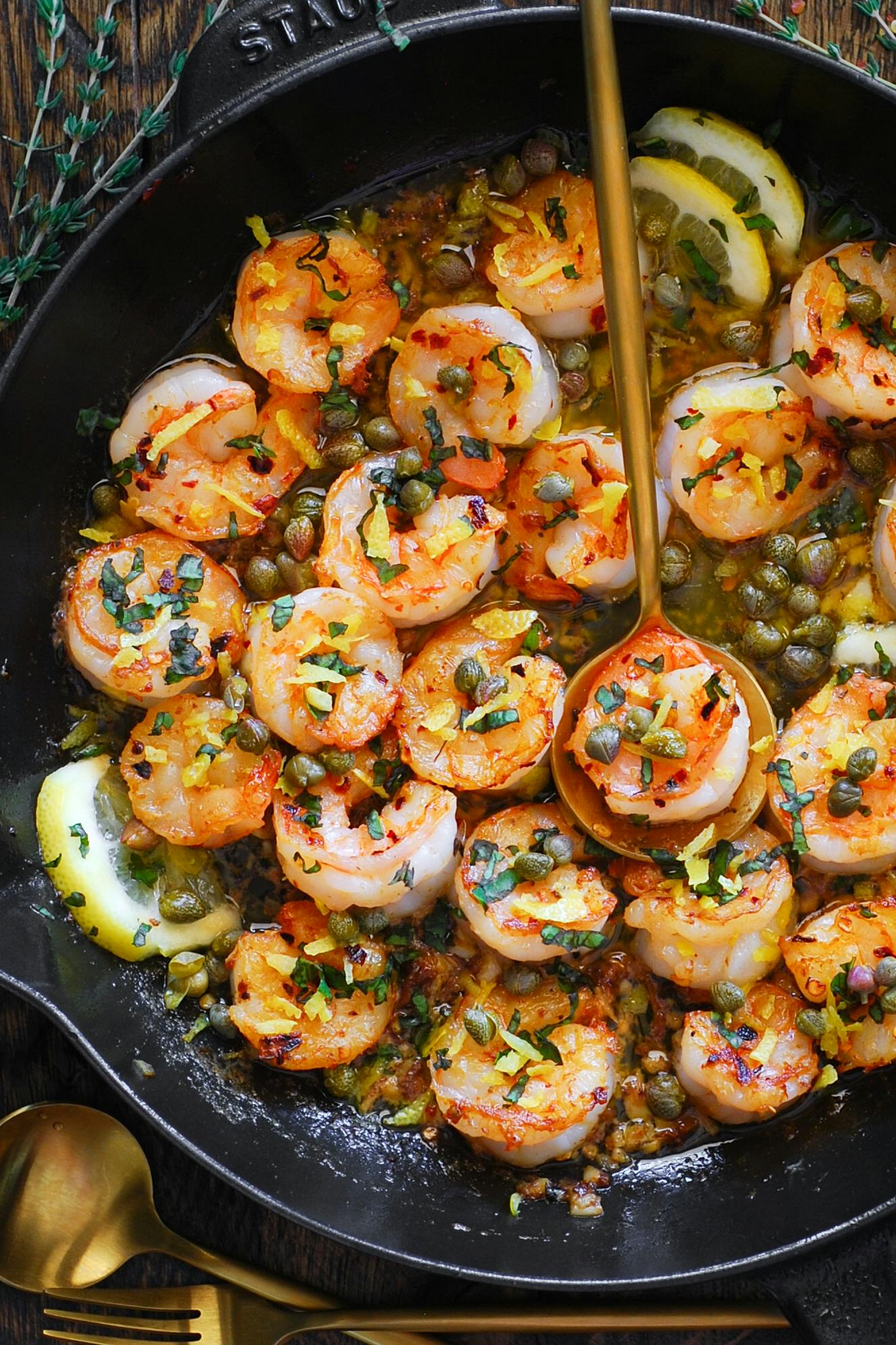 Shrimp Scampi with Capers