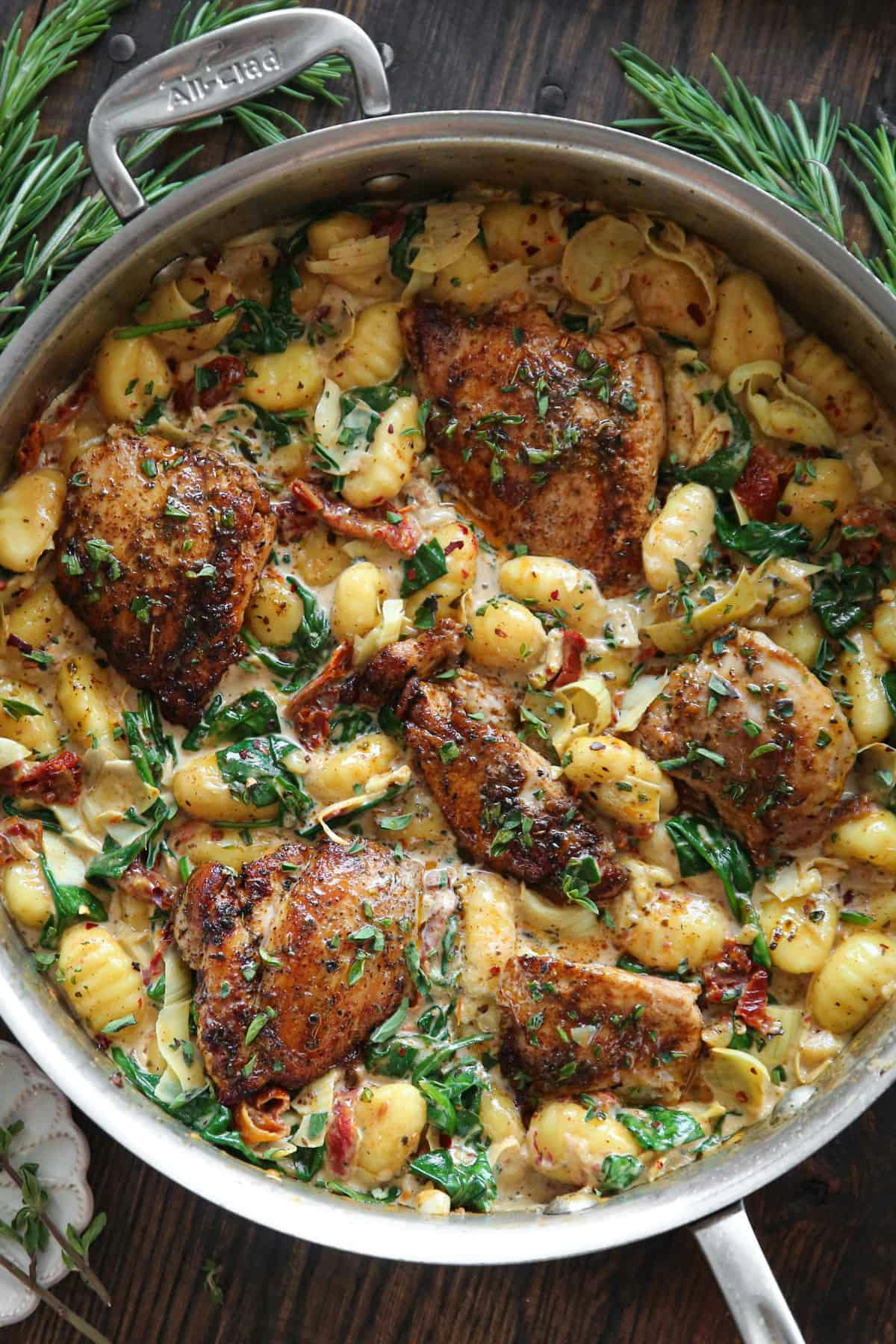 Creamy Tuscan Chicken and Gnocchi