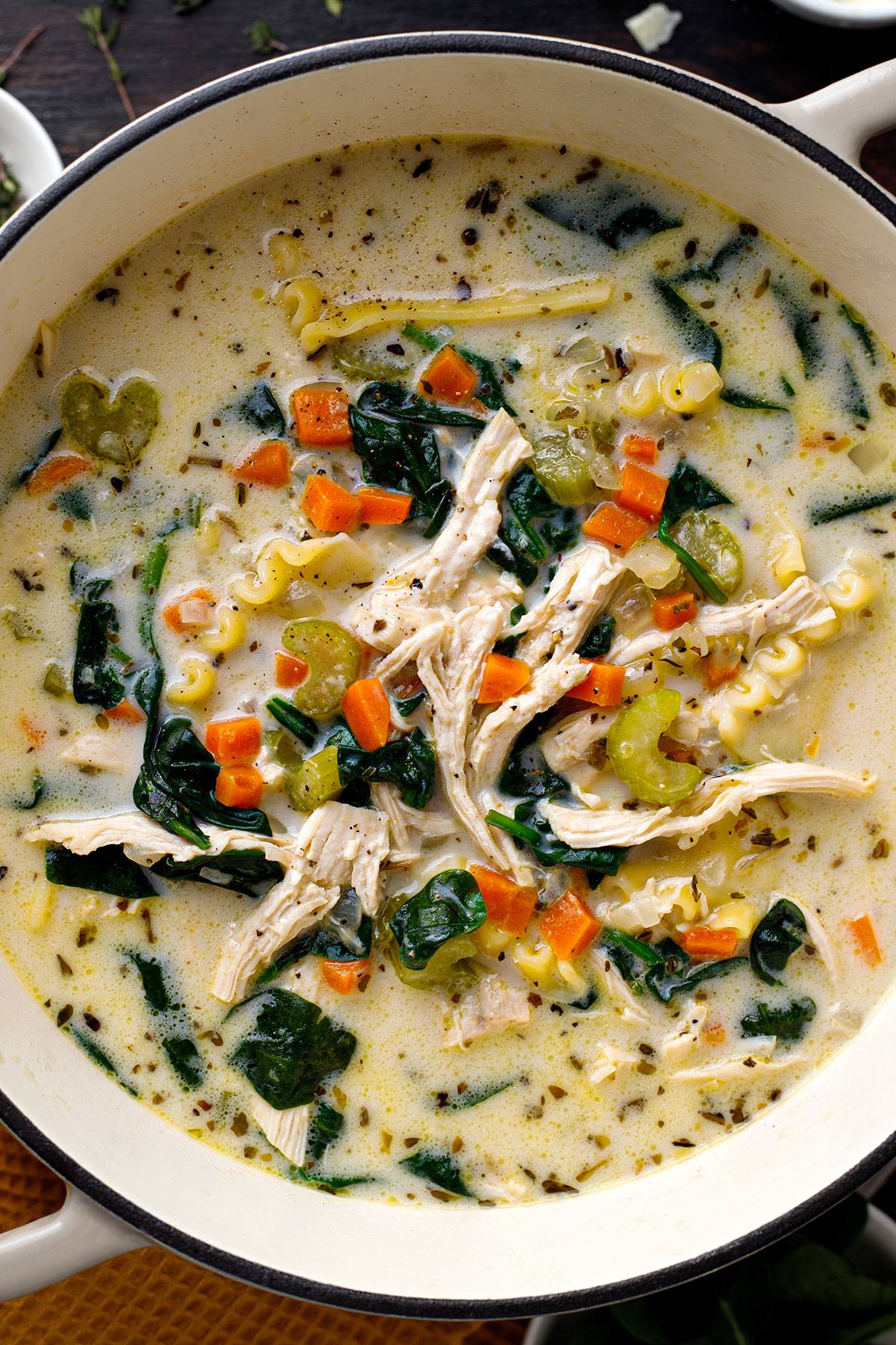 White Lasagna Soup with Chicken