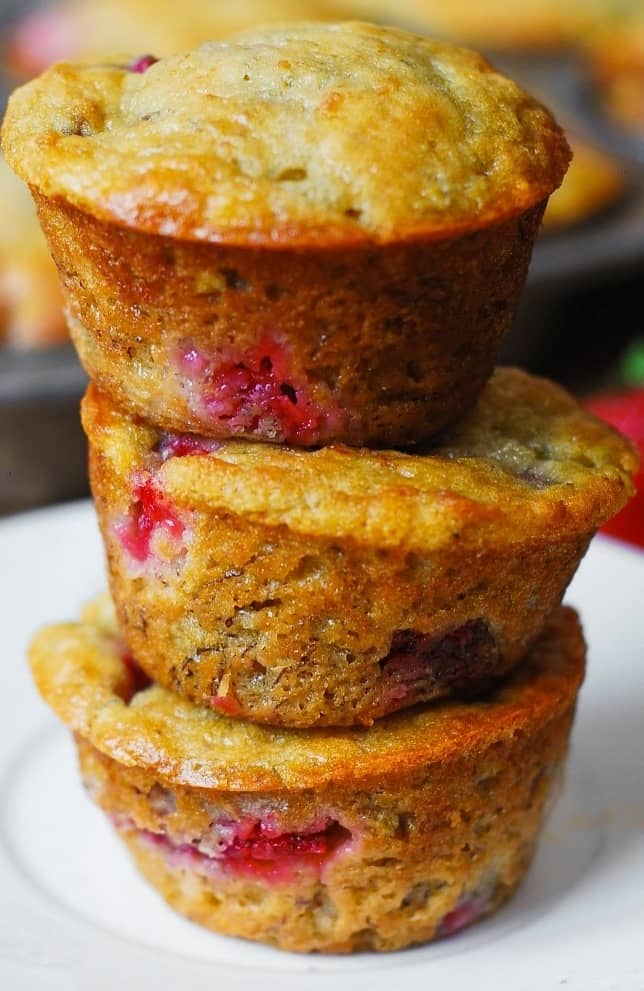 Strawberry Banana Bread Muffins