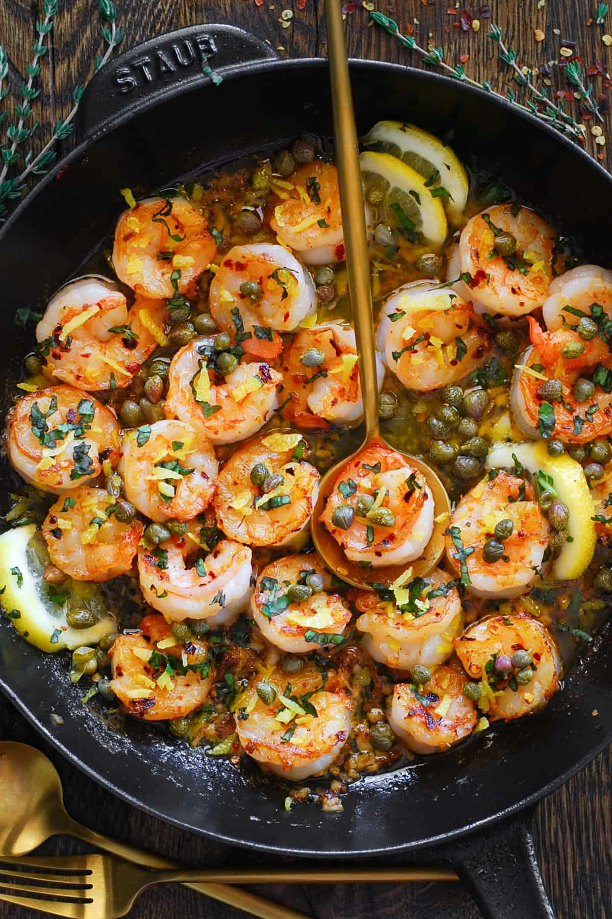 Shrimp Scampi with Capers