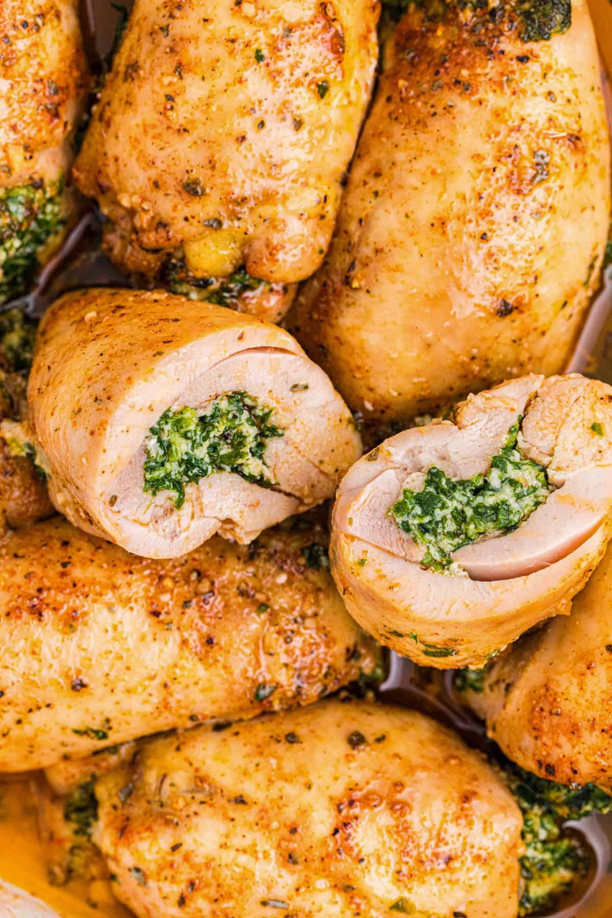 Stuffed Chicken Thighs with Spinach, Parmesan, and Ricotta Filling