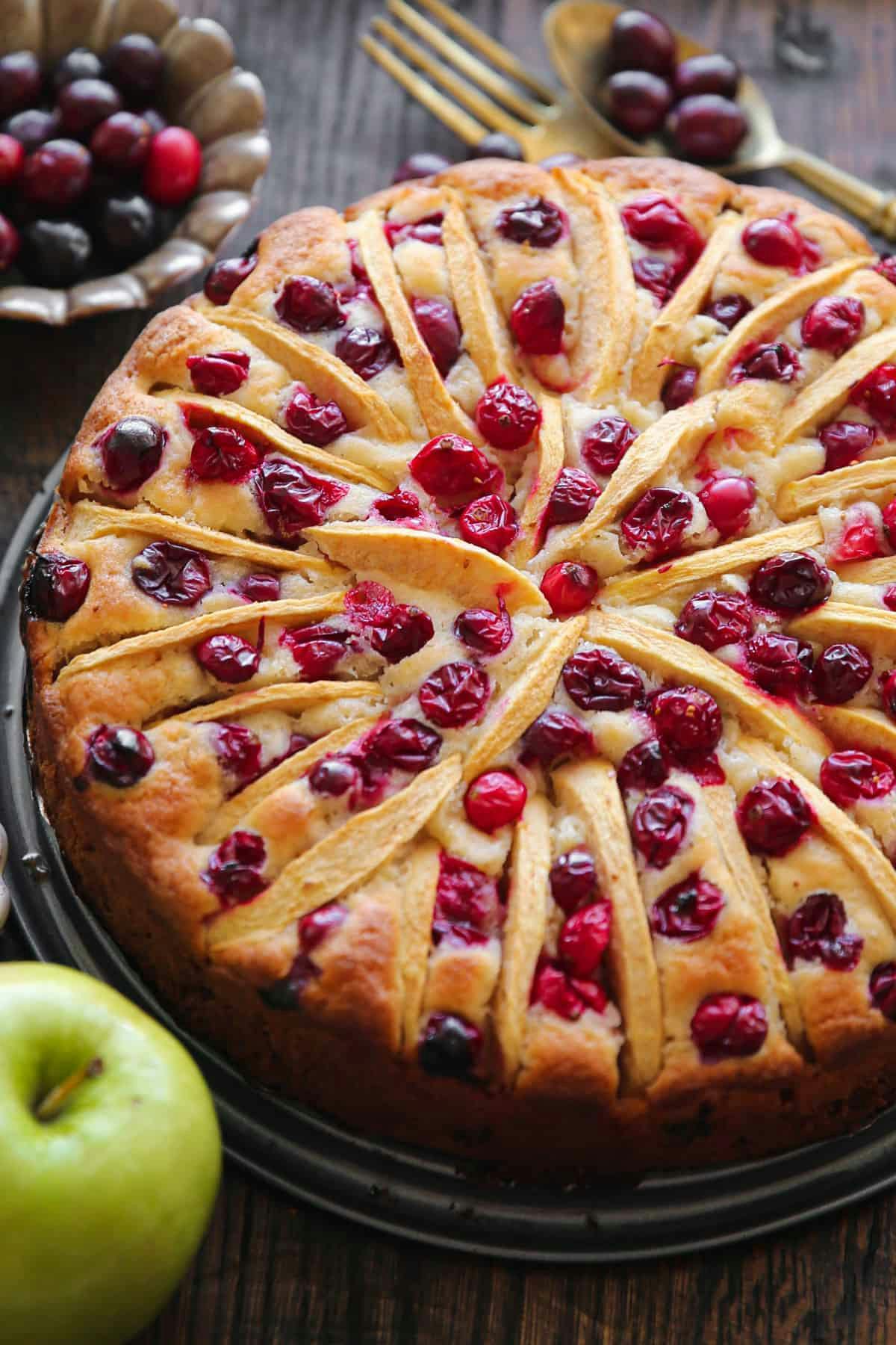 Apple Cranberry Cake.