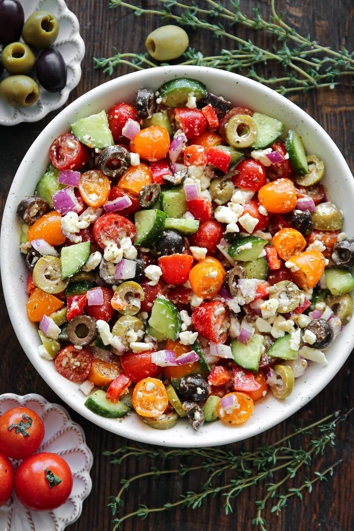 Greek Salad in a bowl.