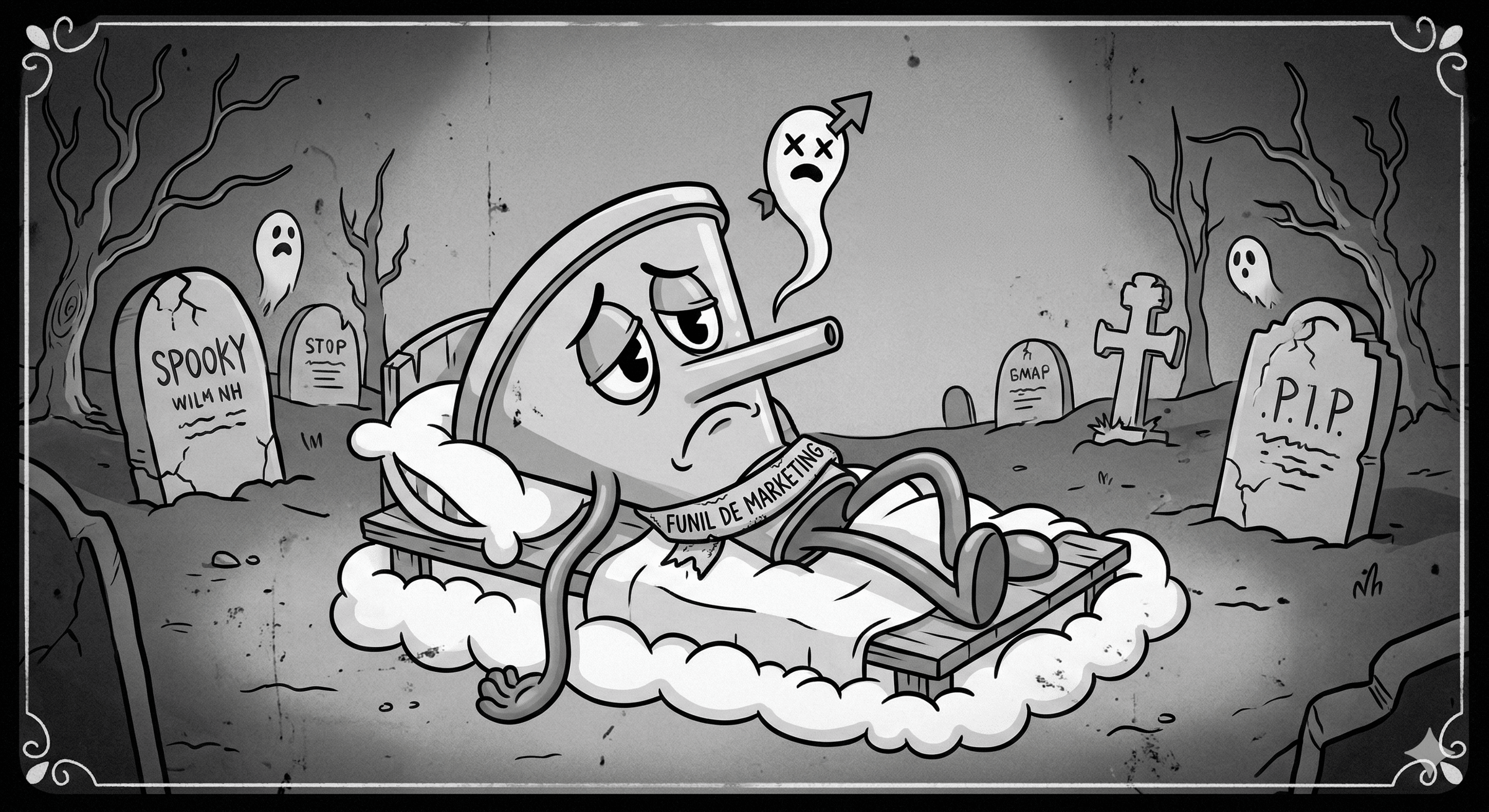 Um funil de marketing que morreu.