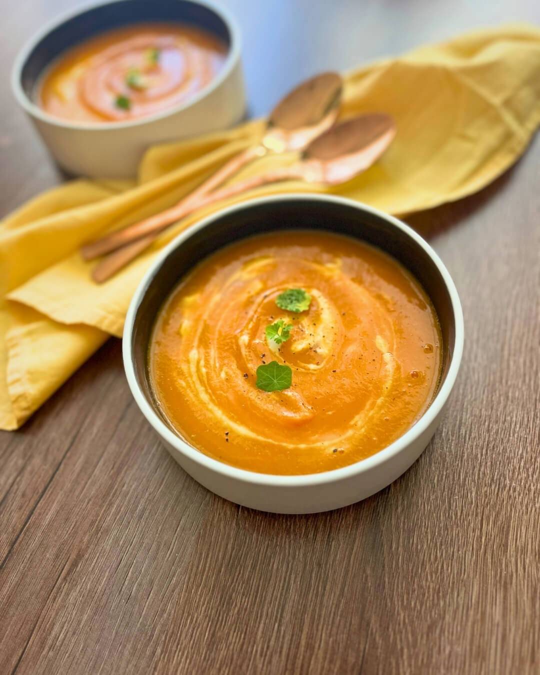 Gyömbéres sült répakrémleves