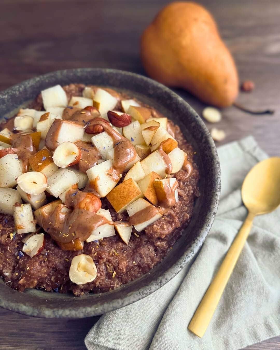 Körtés kakaós zabkása