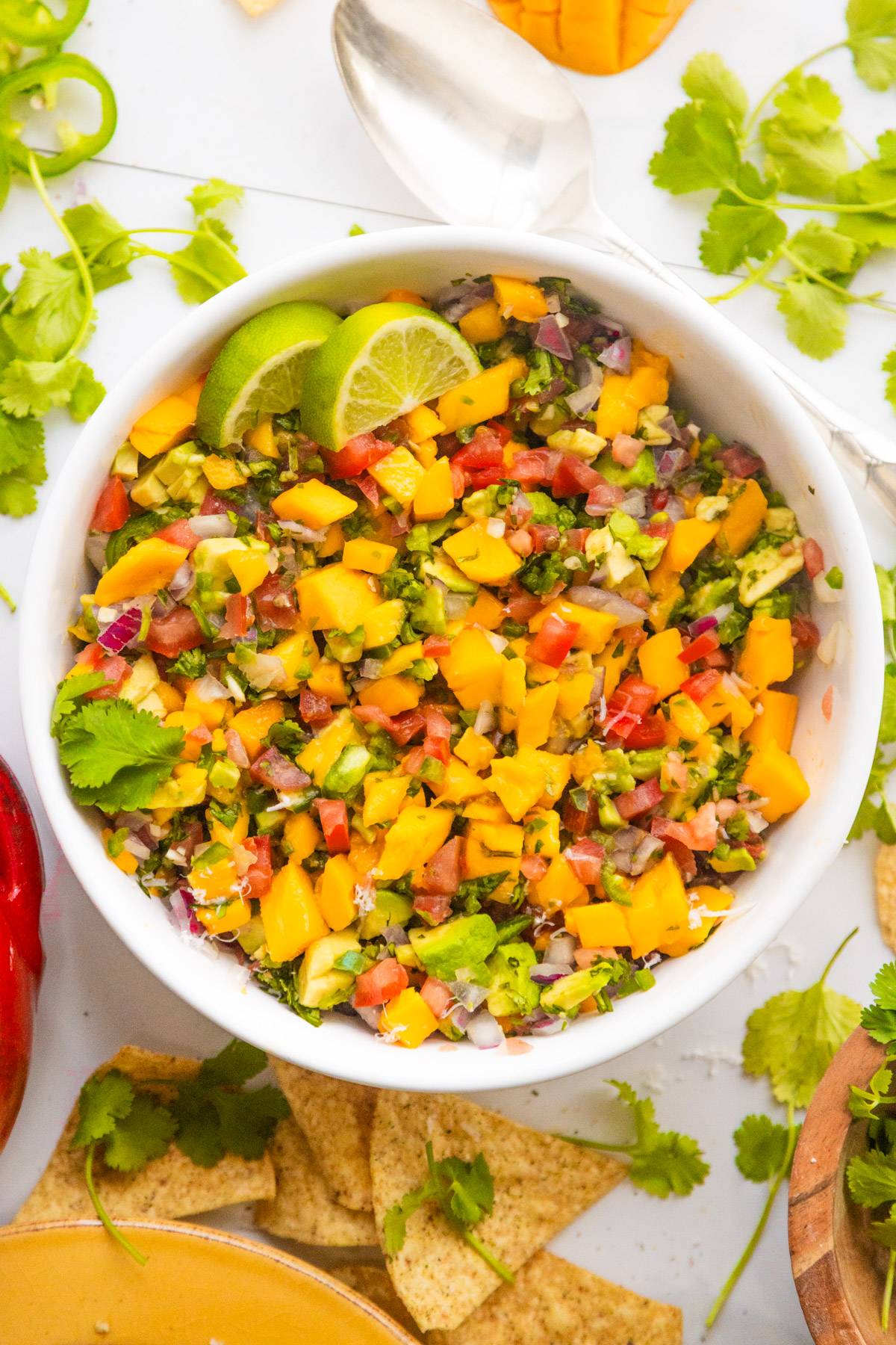 Mango Avocado Salsa Recipe in a bowl