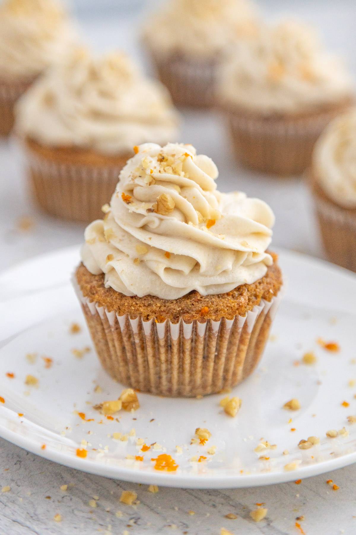 Vegan Carrot Cake Cupcakes with Vegan Cream Cheese Frosting