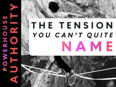 The tension you can't quite name.