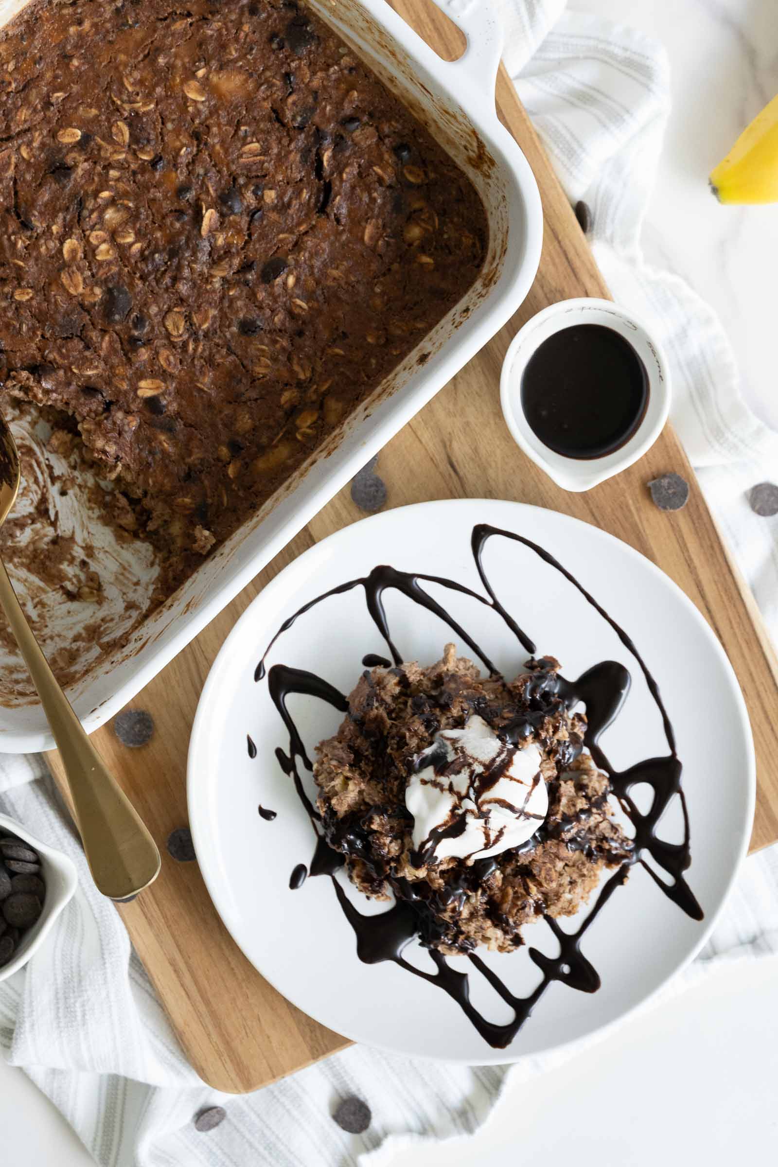 Vegan Chocolate Cardamom Baked Oatmeal