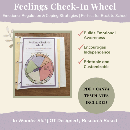 Feelings Check-In Wheel- TPT Cover