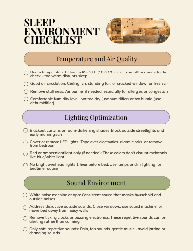 Sleep Environment Checklist