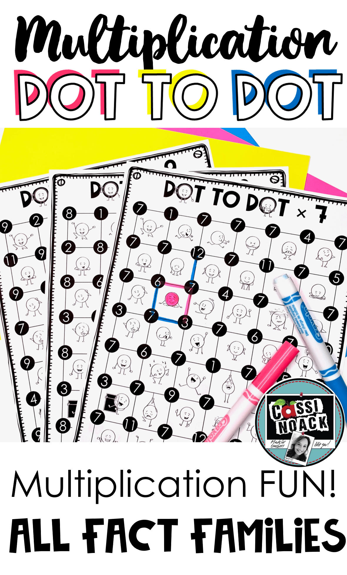 multiplication dot to dot math station games