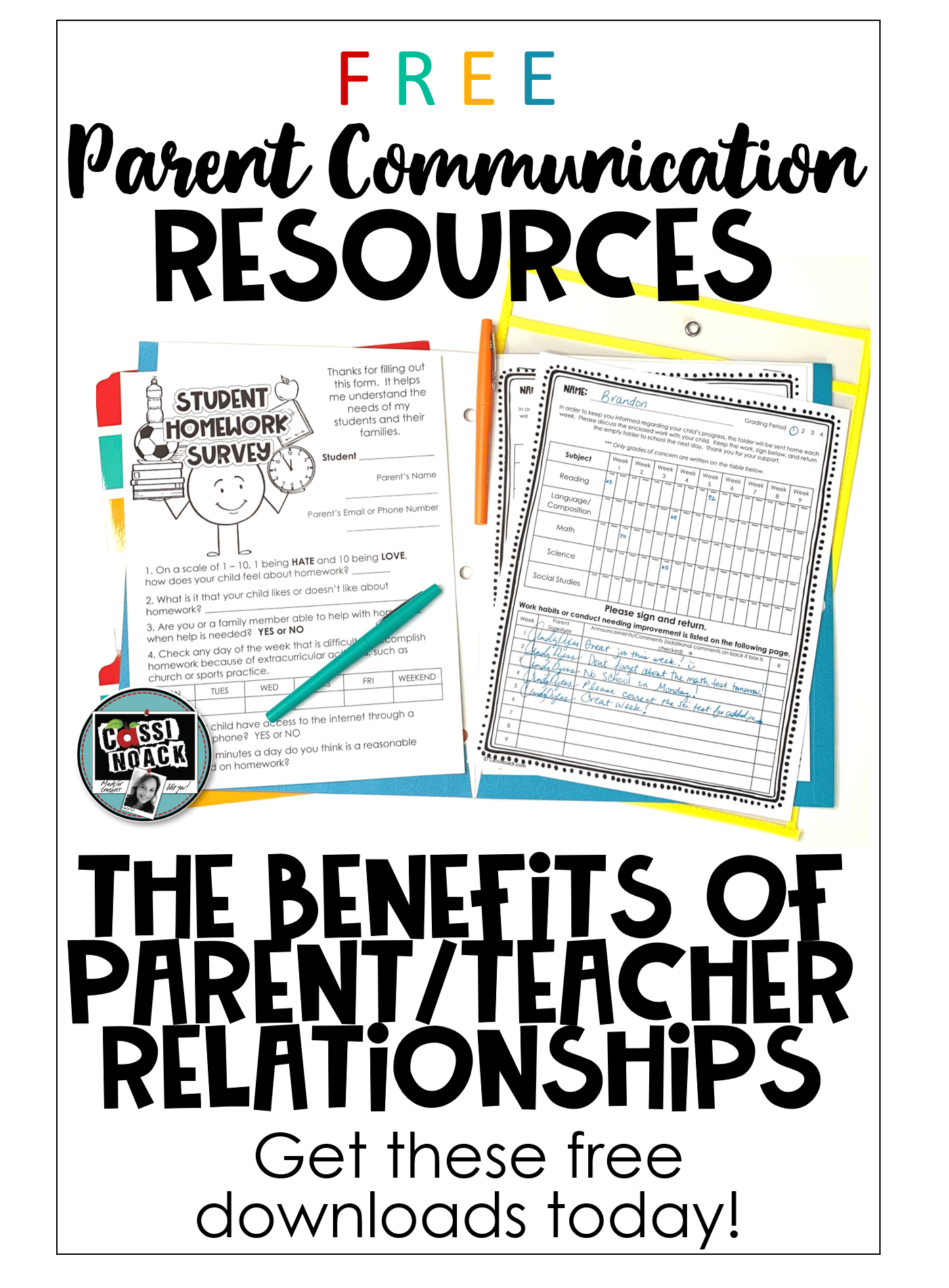 Free Parent Teacher Communication Resources