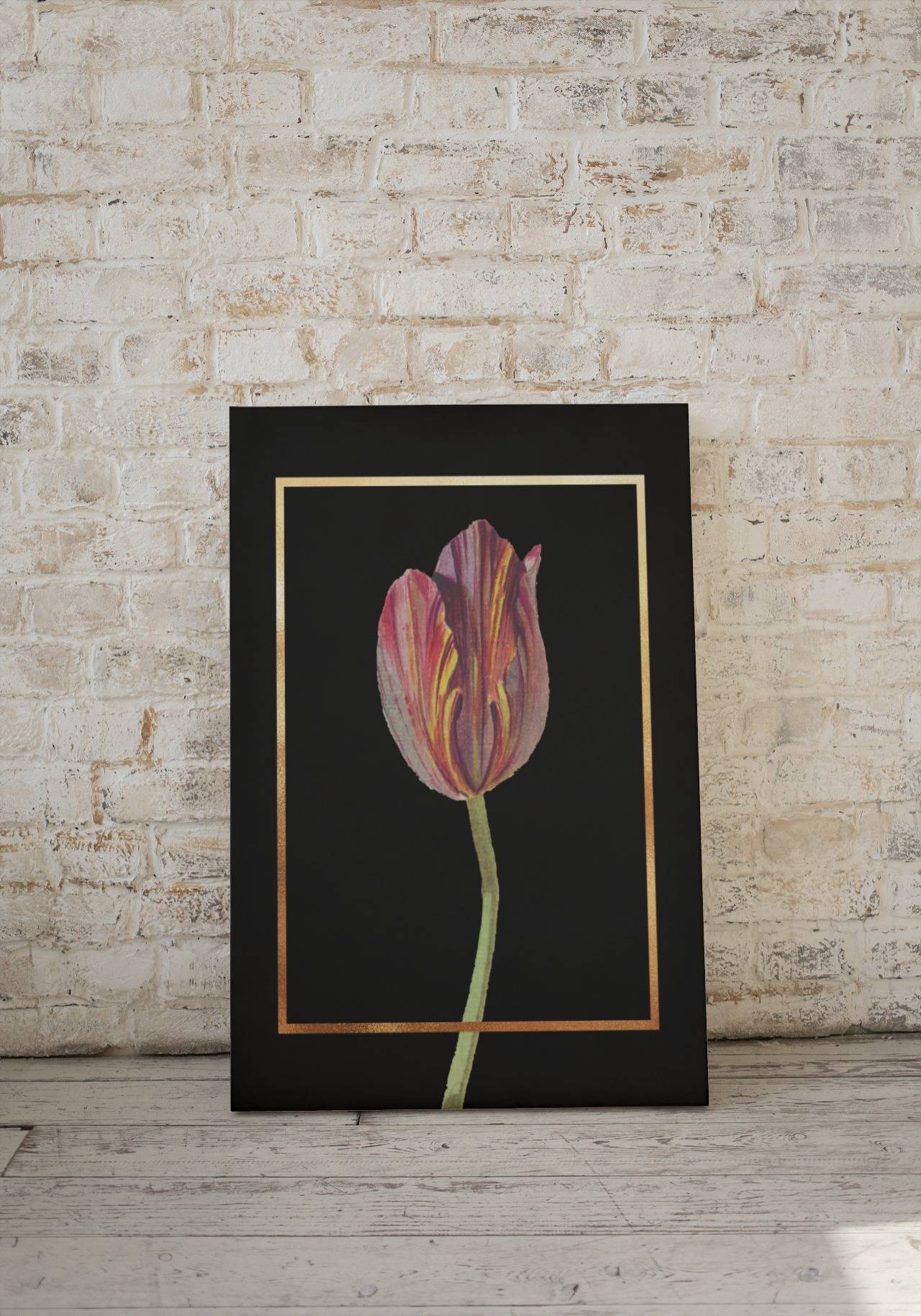 Pink Tulip Modern Wall Art