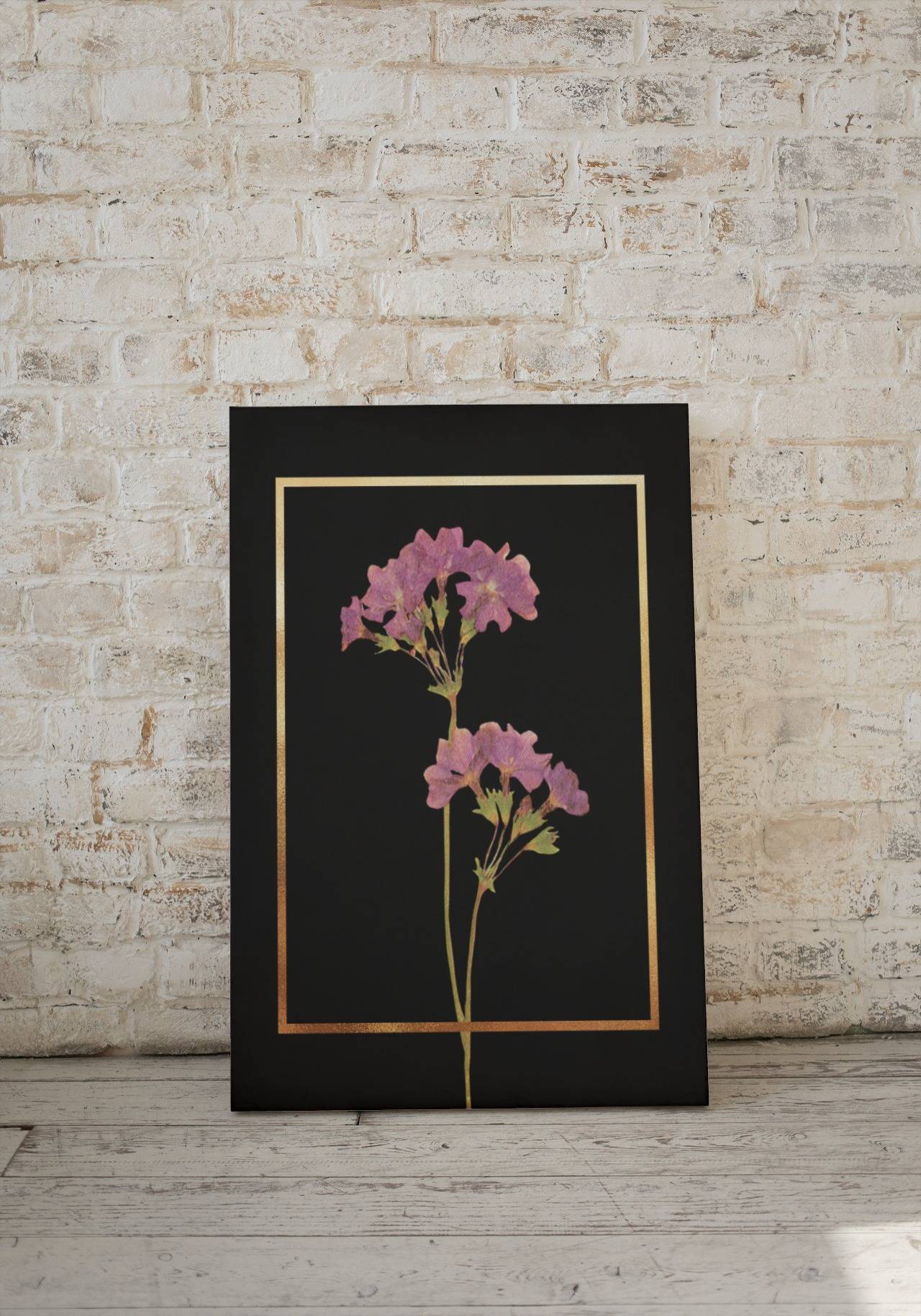 Modern Purple Florals Digital Wall Art