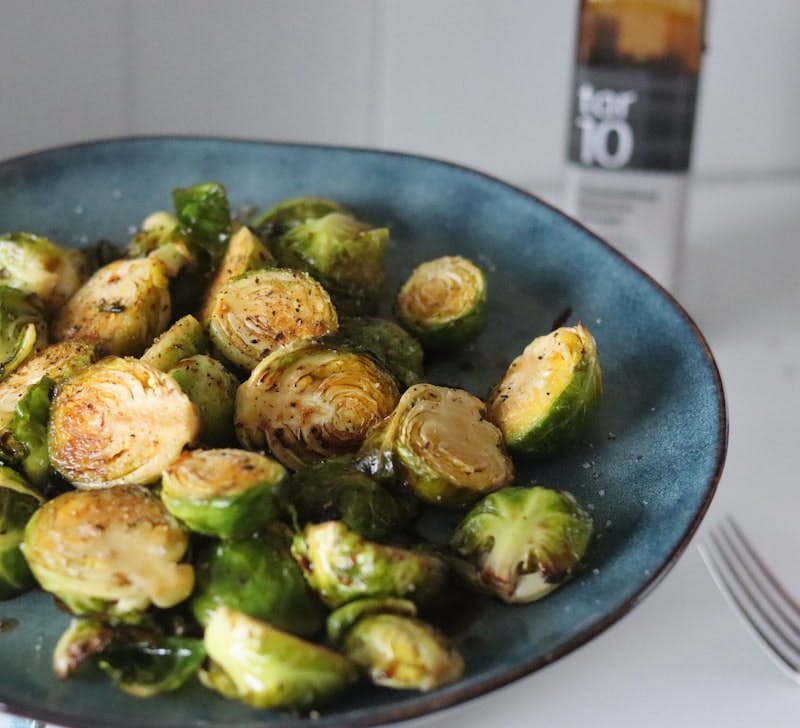 plate of Brussels sprouts