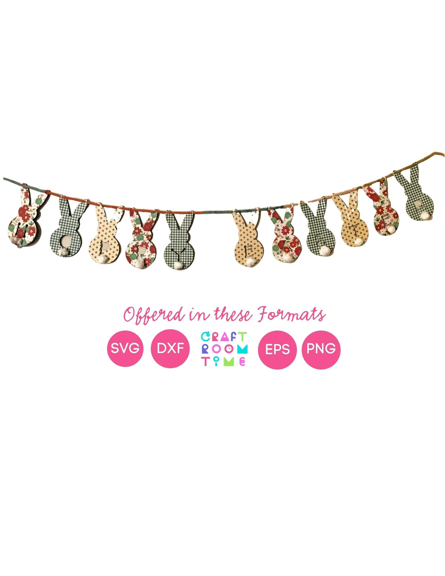 Download Adorable Bunny Banner Design For Cricut Craft Room Time