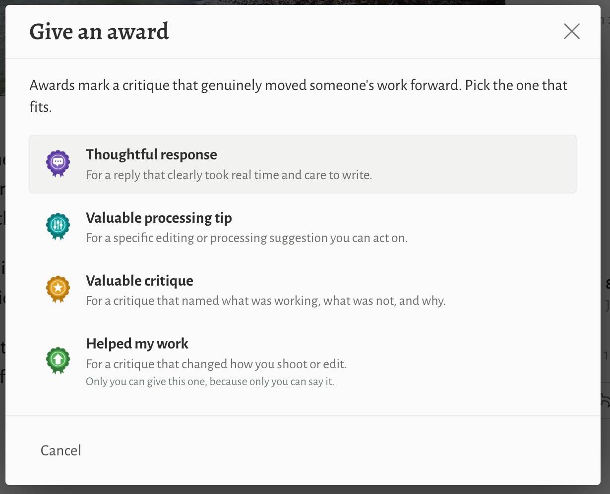 give an award