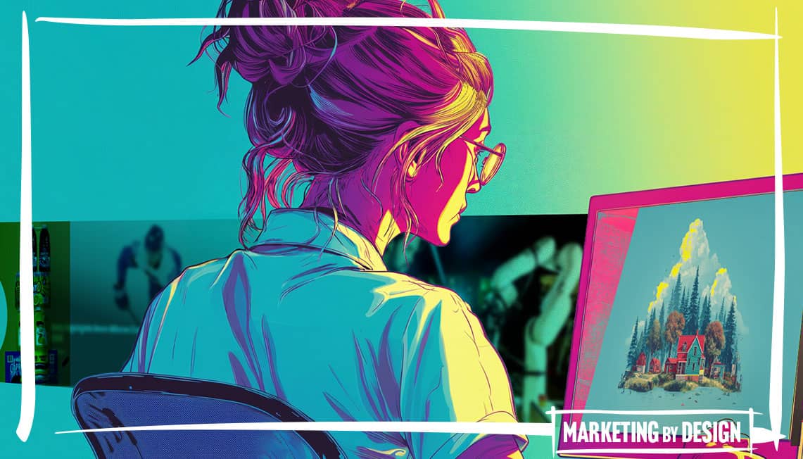 A woman looking at a carousel on the home page