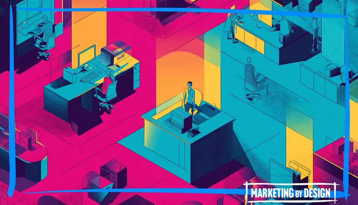 Marketing in silos illustration
