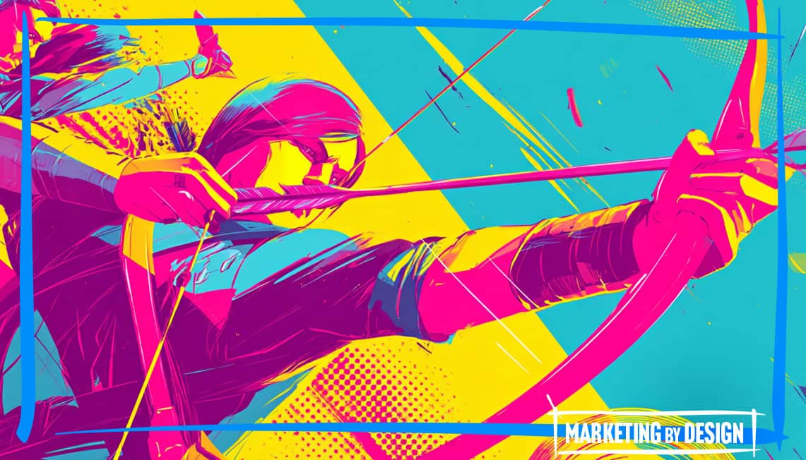 An archer takes aim
