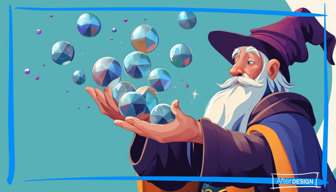 A wizard with many crystal balls