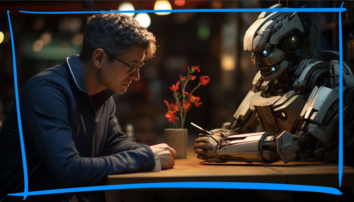 An AI robot is laying off an employee