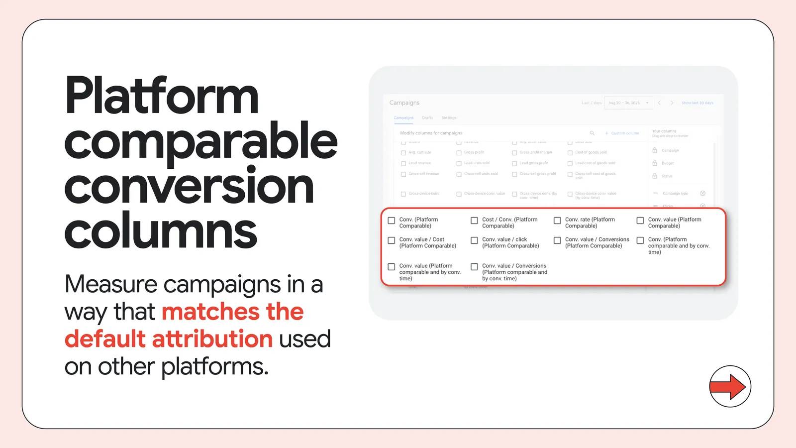 Platform comparison tables