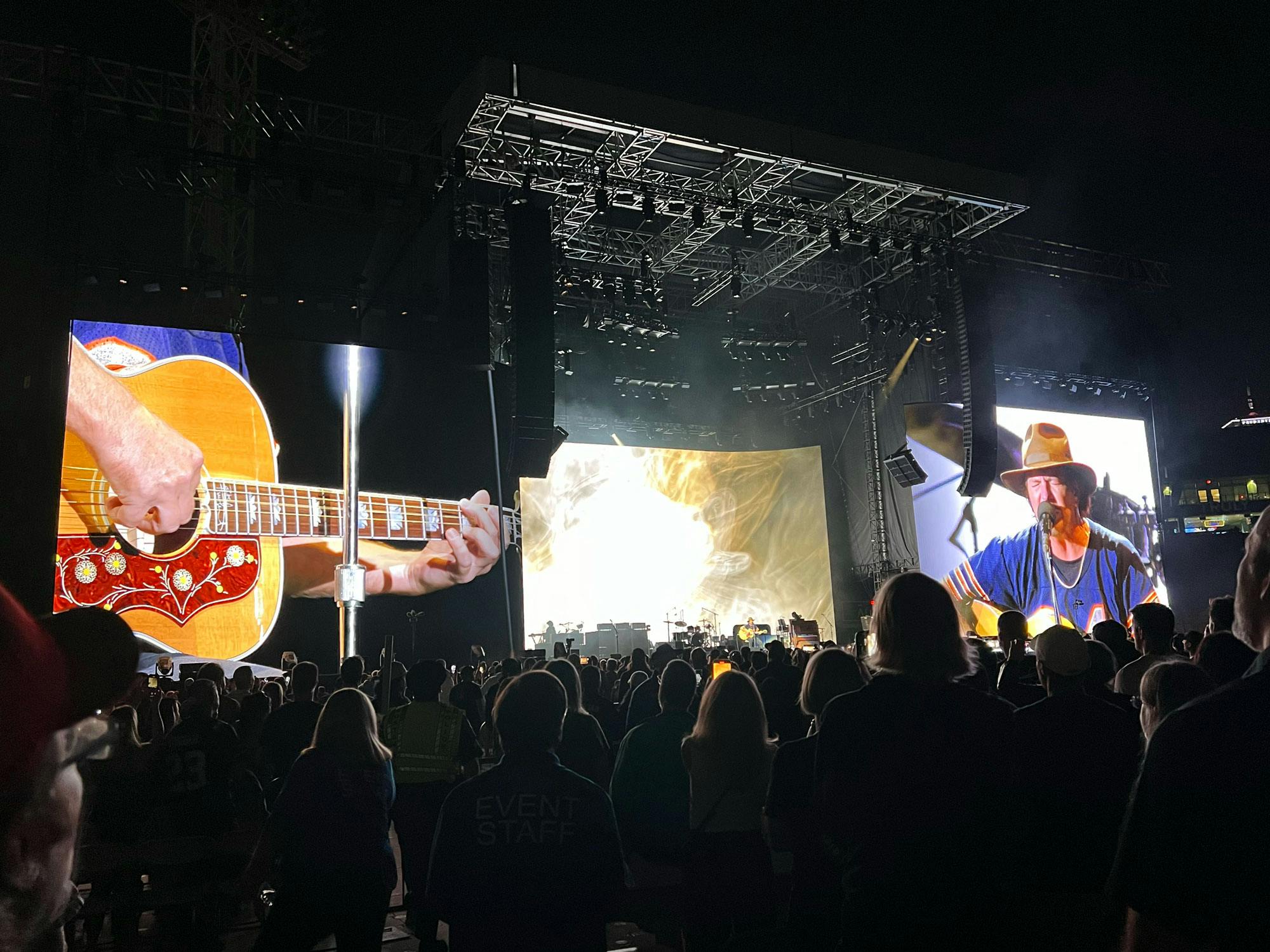 Pearl Jam on stage at Fenway Park