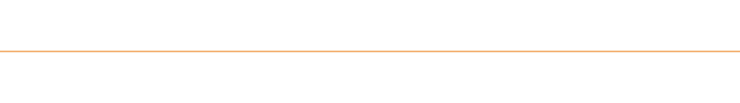 An illustration of a thin, horizontal orange line centered on a white background.