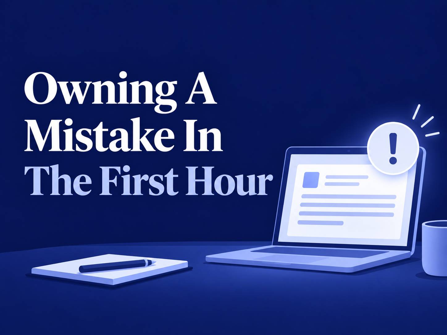 Owning A Mistake In The First Hour