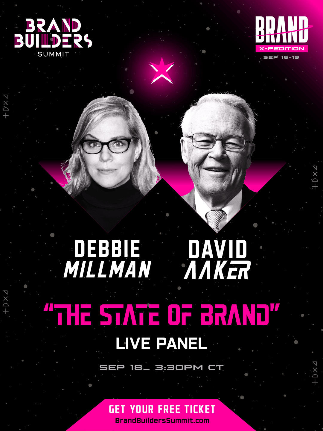 ebbie Millman & David Aaker sharing the virtual stage 
