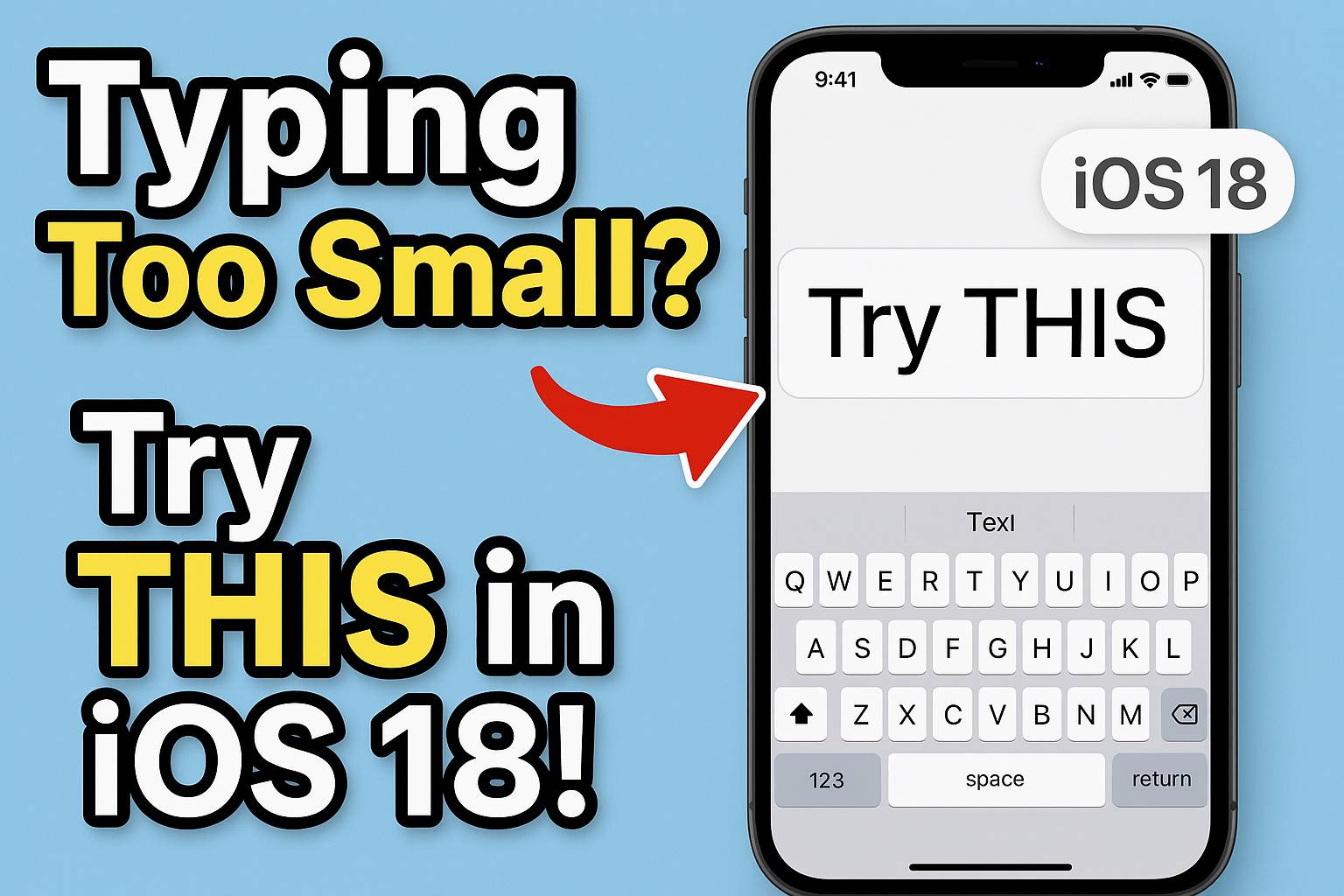 Hover Typing iOS 18